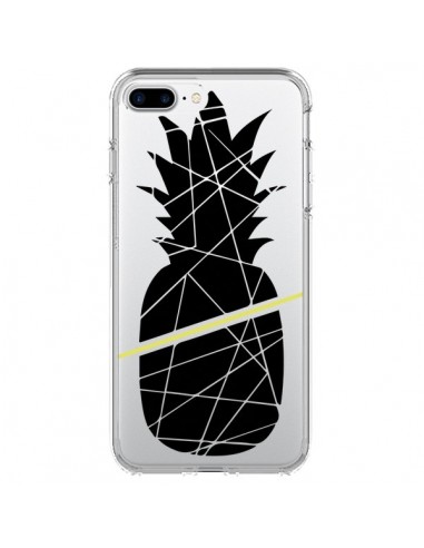 Coque iPhone 7 Plus et 8 Plus Ananas Noir Transparente - Koura-Rosy Kane