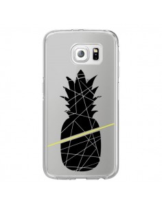 Coque Ananas Noir Transparente pour Samsung Galaxy S6...