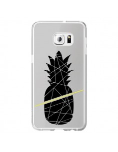 Coque Ananas Noir Transparente pour Samsung Galaxy S6...