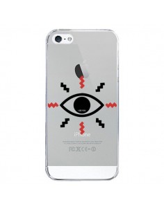 Coque iPhone 5/5S et SE Eye I See You Oeil Transparente -...