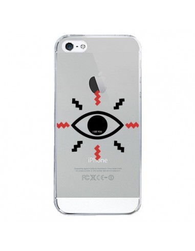 Coque iPhone 5/5S et SE Eye I See You Oeil Transparente - Koura-Rosy Kane