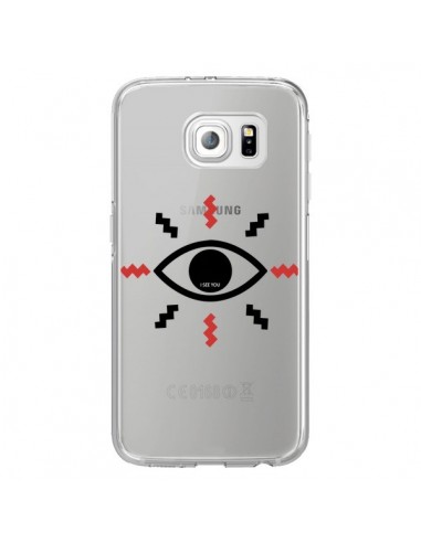 Coque Eye I See You Oeil Transparente pour Samsung Galaxy S6 Edge - Koura-Rosy Kane