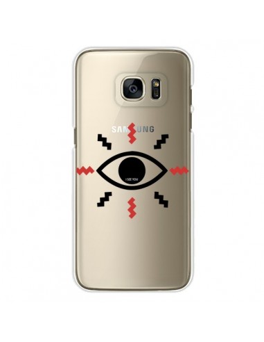 Coque Eye I See You Oeil Transparente pour Samsung Galaxy S7 Edge - Koura-Rosy Kane