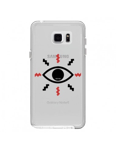 Coque Eye I See You Oeil Transparente pour Samsung Galaxy Note 5 - Koura-Rosy Kane