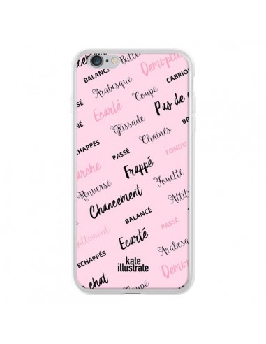 Coque iPhone 6 Plus et 6S Plus Ballerina Ballerine Mots - kateillustrate