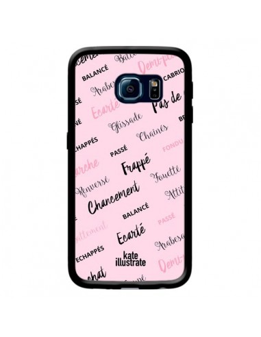 Coque Ballerina Ballerine Mots pour Samsung Galaxy S6 Edge - kateillustrate