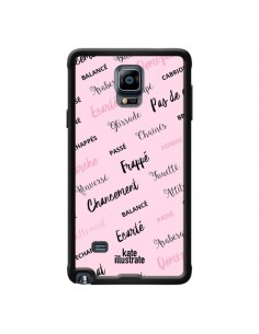 Coque Ballerina Ballerine Mots pour Samsung Galaxy Note 4...