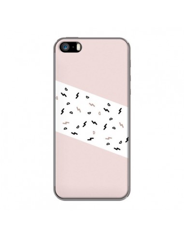 Coque iPhone 5/5S et SE Festive Pattern Rose - Koura-Rosy Kane