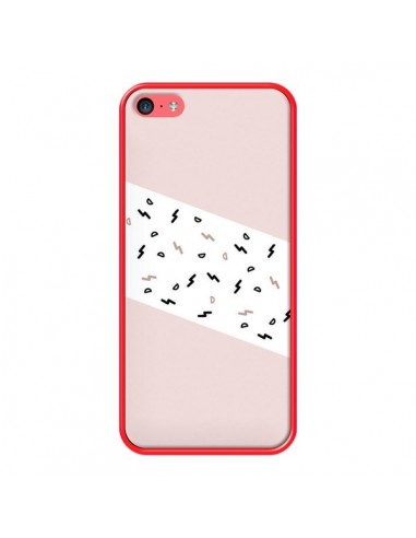 Coque iPhone 5C Festive Pattern Rose - Koura-Rosy Kane