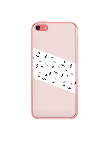 Coque iPhone 5C Festive Pattern Rose - Koura-Rosy Kane