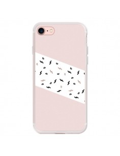 Coque iPhone 7/8 et SE 2020 Festive Pattern Rose -...