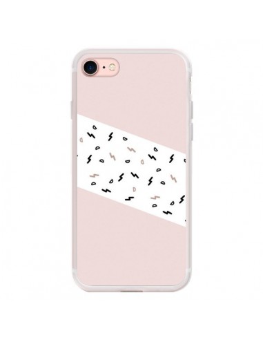 Coque iPhone 7/8 et SE 2020 Festive Pattern Rose - Koura-Rosy Kane