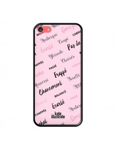 Coque iPhone 5C Ballerina Ballerine Mots - kateillustrate