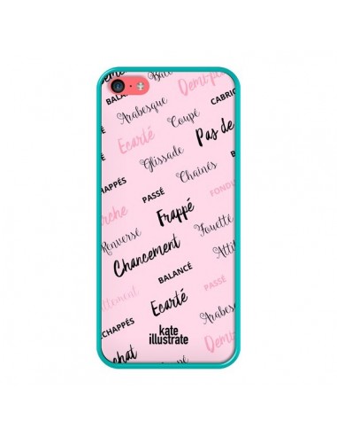 Coque iPhone 5C Ballerina Ballerine Mots - kateillustrate