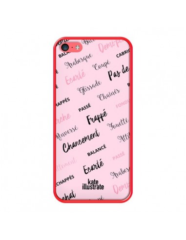 Coque iPhone 5C Ballerina Ballerine Mots - kateillustrate
