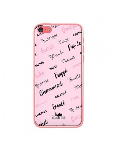 Coque iPhone 5C Ballerina Ballerine Mots - kateillustrate