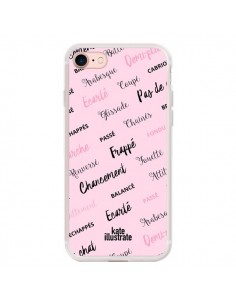 Coque iPhone 7/8 et SE 2020 Ballerina Ballerine Mots -...