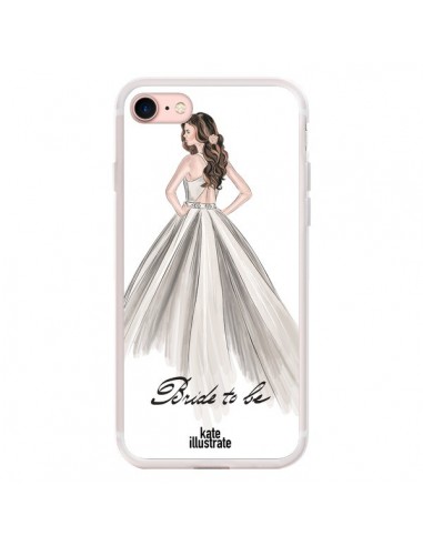 Coque iPhone 7/8 et SE 2020 Bride To Be Mariée Mariage - kateillustrate