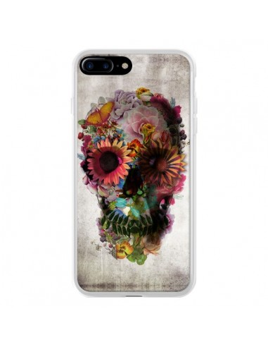 Coque iPhone 7 Plus et 8 Plus Skull Flower Tête de Mort - Ali Gulec
