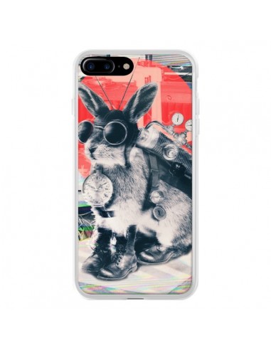 Coque iPhone 7 Plus et 8 Plus Lapin Time Traveller - Ali Gulec