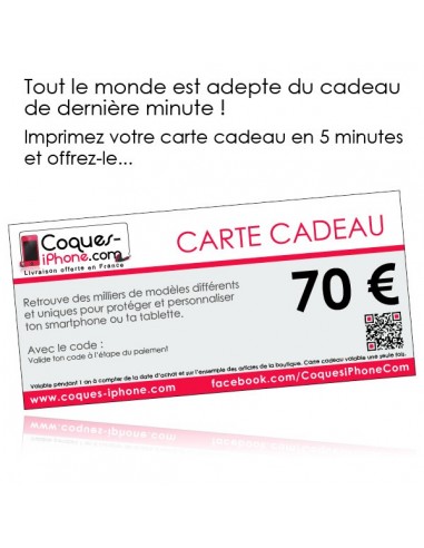 Carte Cadeau de 70