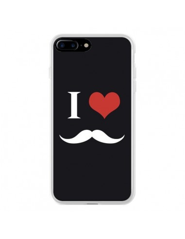Coque iPhone 7 Plus et 8 Plus I Love Moustache - Nico