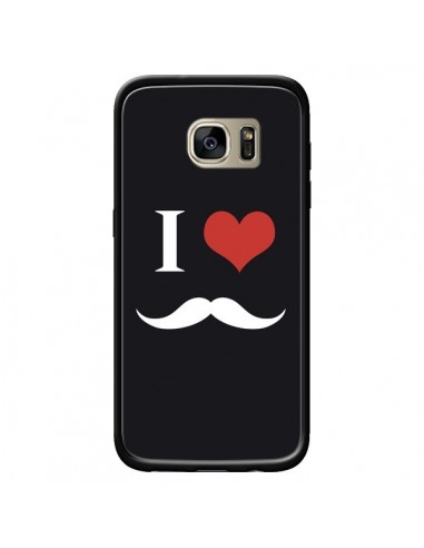 Coque I Love Moustache pour Samsung Galaxy S7 Edge - Nico