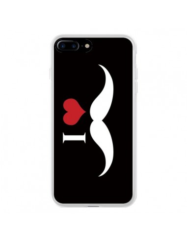 Coque iPhone 7 Plus et 8 Plus I Love Moustache Big - Nico