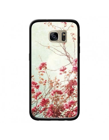 Coque Fleur Vintage Rose pour Samsung Galaxy S7 Edge - Nico