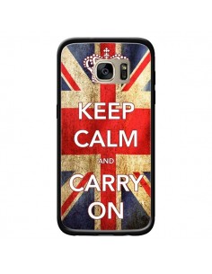Coque Keep Calm and Carry On pour Samsung Galaxy S7 Edge...