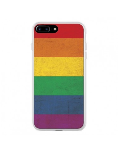 Coque iPhone 7 Plus et 8 Plus Drapeau Arc En Ciel Gay - Nico