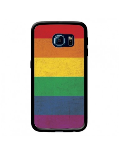Coque Drapeau Arc En Ciel Gay pour Samsung Galaxy S6 Edge - Nico