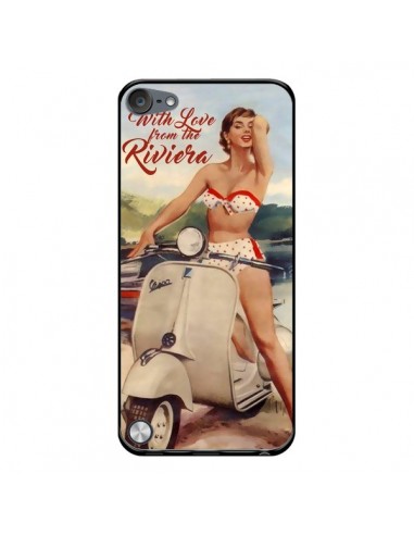 Coque Pin Up With Love From the Riviera Vespa Vintage pour iPod Touch 5/6 et 7 - Nico