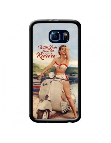 Coque Pin Up With Love From the Riviera Vespa Vintage pour Samsung Galaxy S6 - Nico