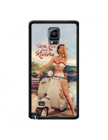 Coque Pin Up With Love From the Riviera Vespa Vintage pour Samsung Galaxy Note 4 - Nico