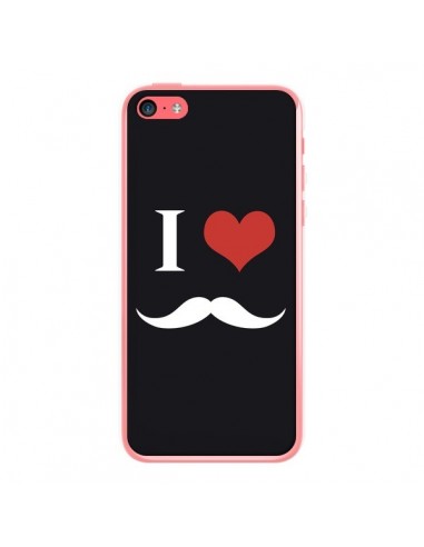 Coque iPhone 5C I Love Moustache - Nico