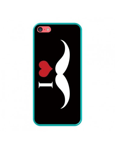 Coque iPhone 5C I Love Moustache Big - Nico