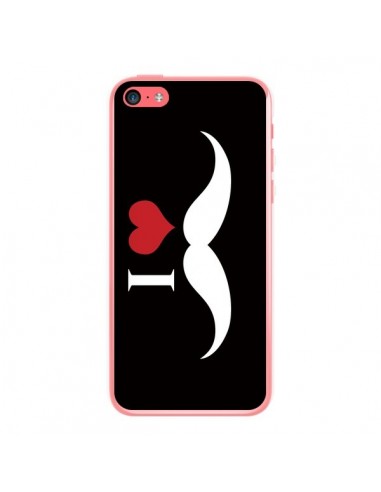 Coque iPhone 5C I Love Moustache Big - Nico