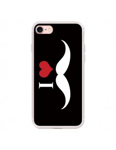 Coque iPhone 7/8 et SE 2020 I Love Moustache Big - Nico