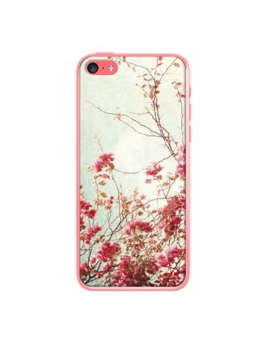 Coque iPhone 5C Fleur Vintage Rose - Nico