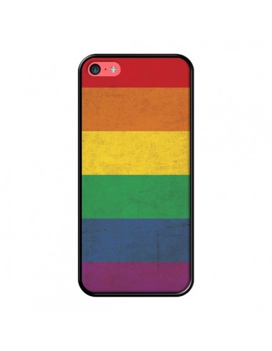 Coque iPhone 5C Drapeau Arc En Ciel Gay - Nico