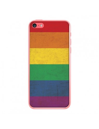 Coque iPhone 5C Drapeau Arc En Ciel Gay - Nico