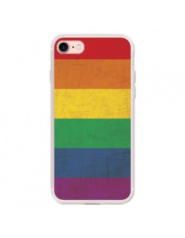 Coque iPhone 7/8 et SE 2020 Drapeau Arc En Ciel Gay - Nico