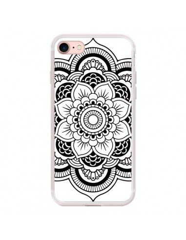 Coque iPhone 7/8 et SE 2020 Mandala Noir Azteque - Nico