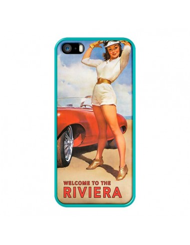 Coque iPhone 5/5S et SE Welcome to the Riviera Vintage Pin Up - Nico