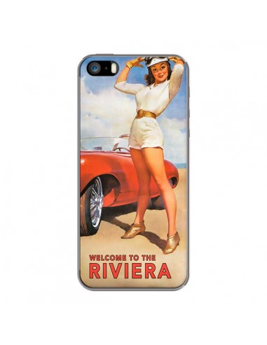Coque iPhone 5/5S et SE Welcome to the Riviera Vintage Pin Up - Nico