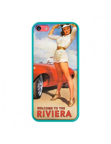 Coque iPhone 5C Welcome to the Riviera Vintage Pin Up - Nico