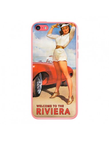 Coque iPhone 5C Welcome to the Riviera Vintage Pin Up - Nico