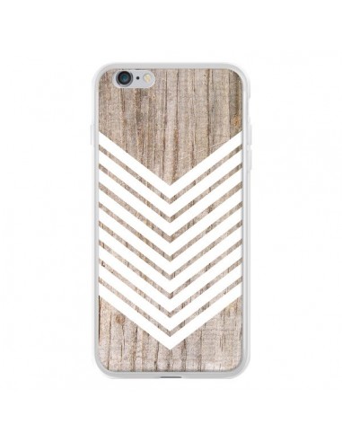 Coque iPhone 6 Plus et 6S Plus Tribal Aztèque Bois Wood Flèche Blanc - Laetitia