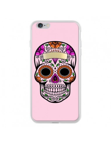 Coque iPhone 6 Plus et 6S Plus Tête de Mort Mexicaine Rose Multicolore - Laetitia
